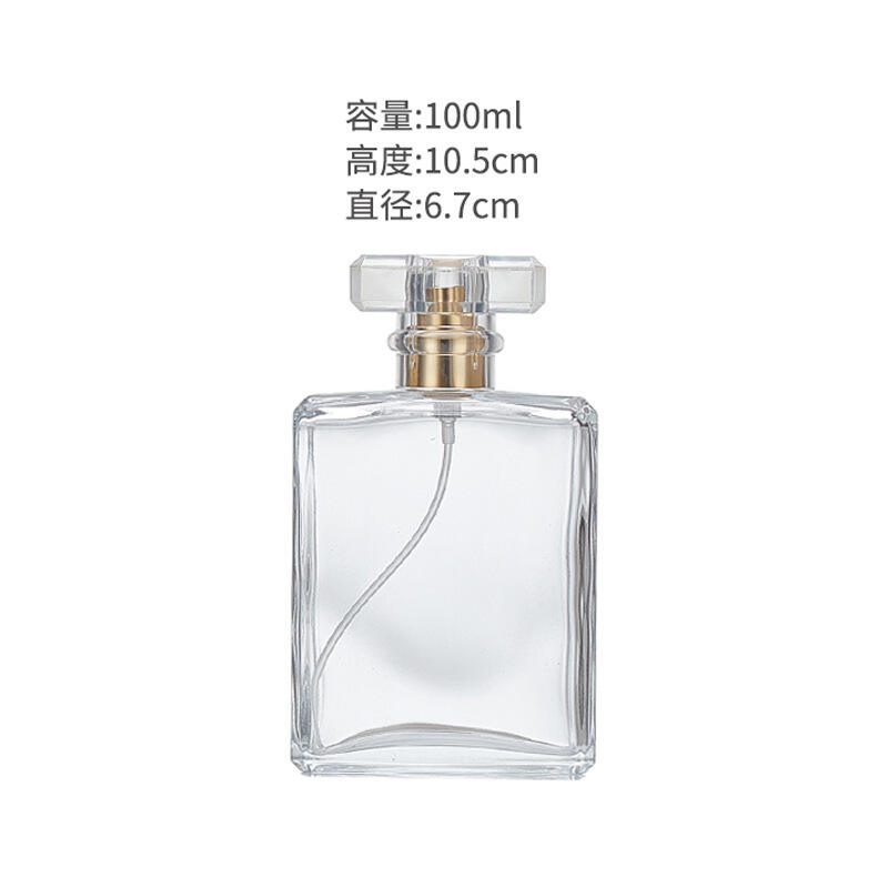 product elegant 30ml square perfume bottle for skin care cream face mask blush packaging wood empty refillable polished painted frost-2