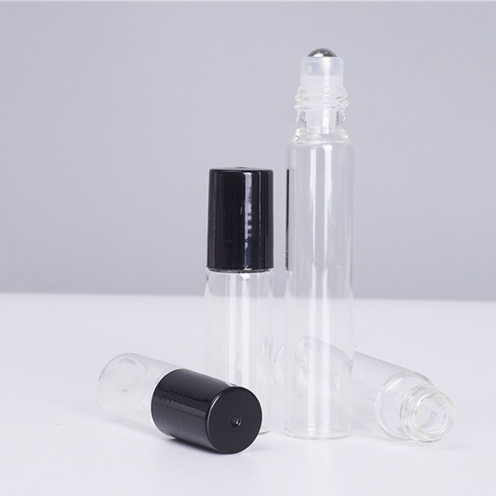 product portable 10ml glass roll on bottle for essential oils  perfume 100pcs moq with rubber stopper-2