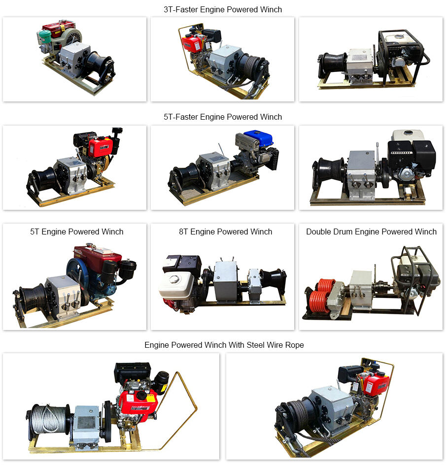 Electric Engine Powered Cable Pulling Winch 3T/5T/8T factory