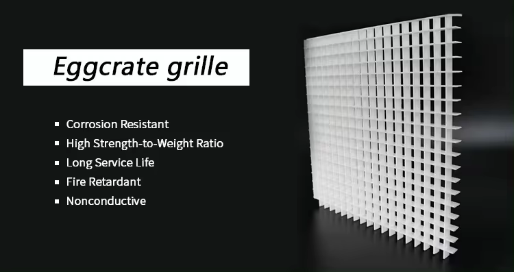 HIPS Eggcrate Grille 1212*603mm Black or White Color details