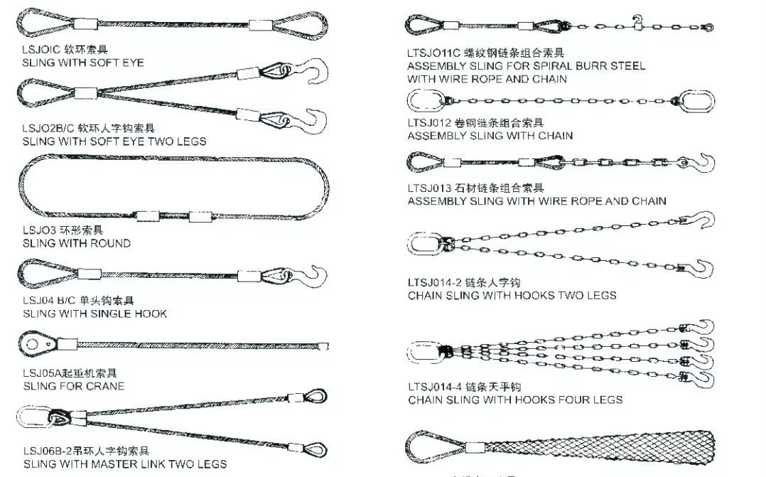 High Strength Steel Wire Rope Sling with Hooks details