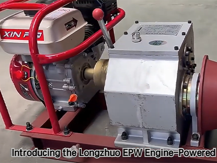Engine powered winch