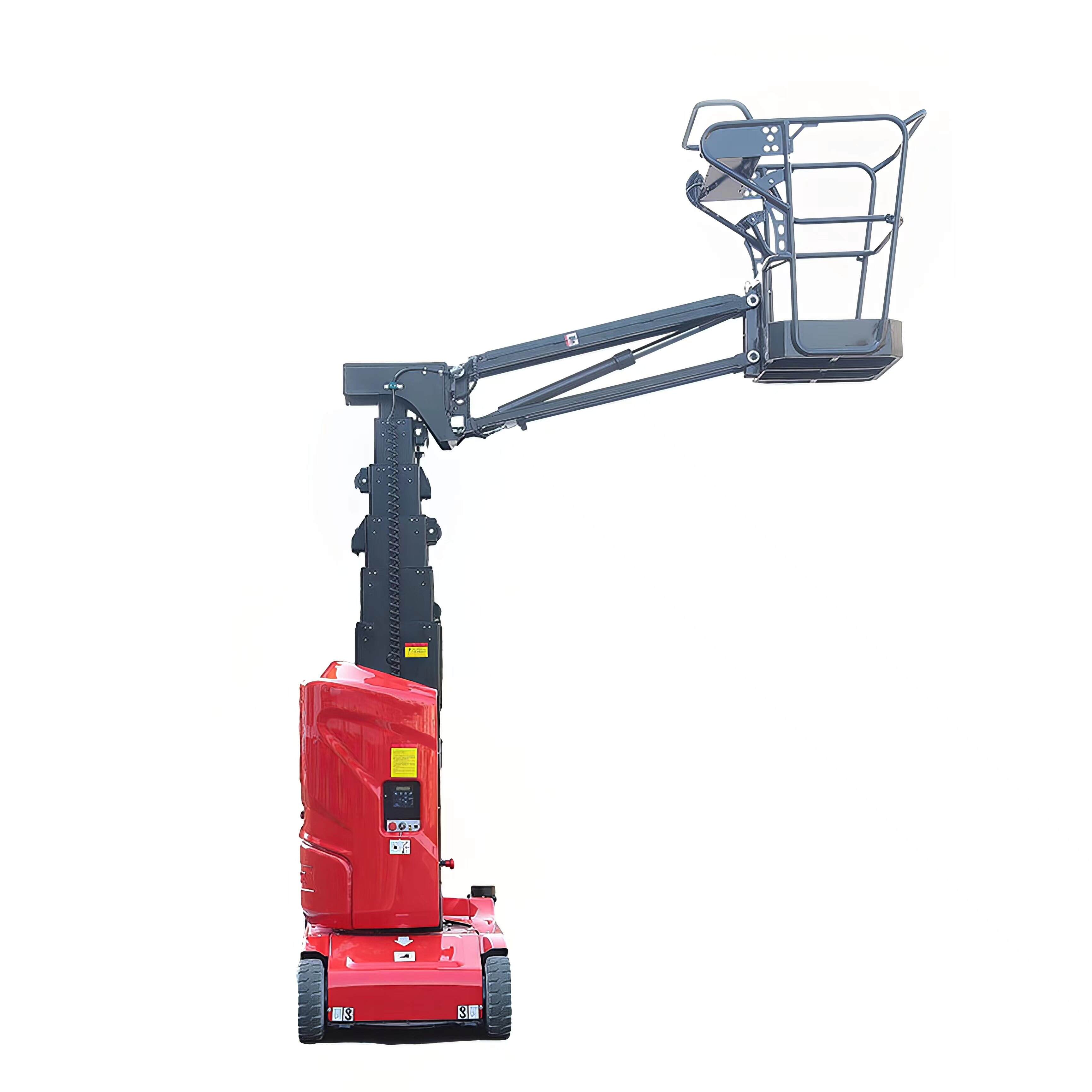 Low Price Hot Selling Mini Non-Marking Tires 200KG 12m Boom Lift Self-Propelled Vertical Mast manufacture