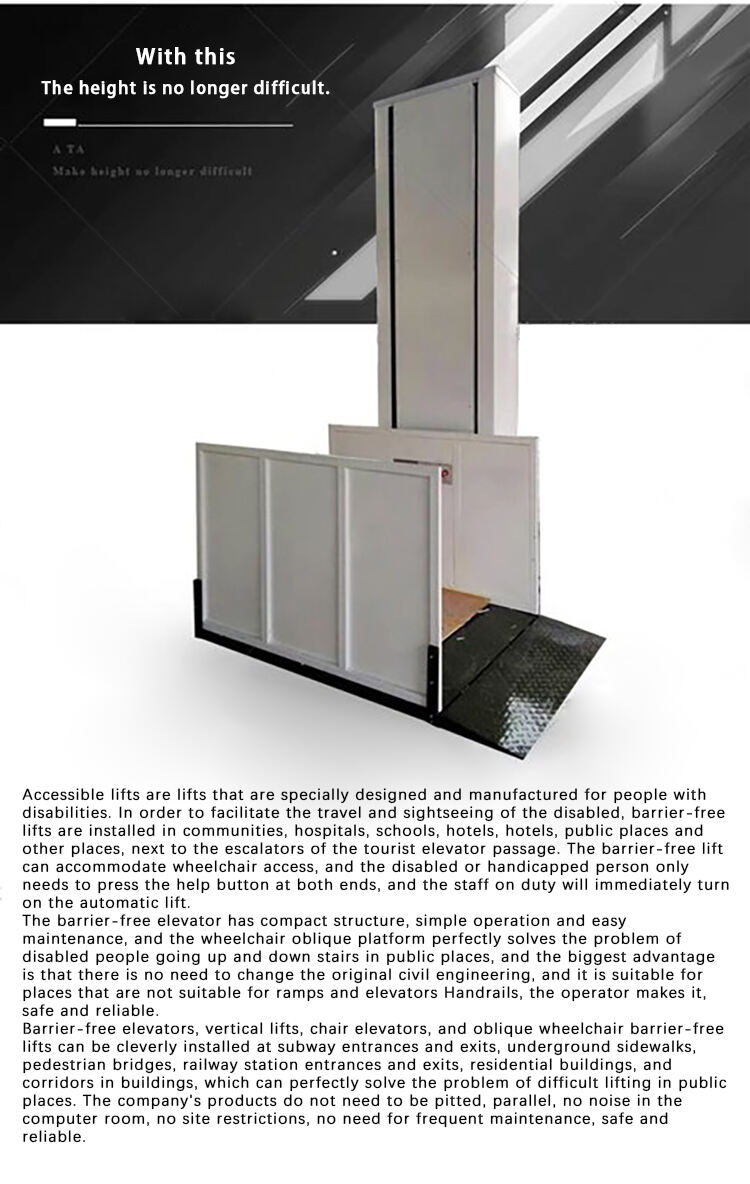 Professional Manufacturer Innovations Disability wheelchair elevator lifting platform wheelchair lift factory