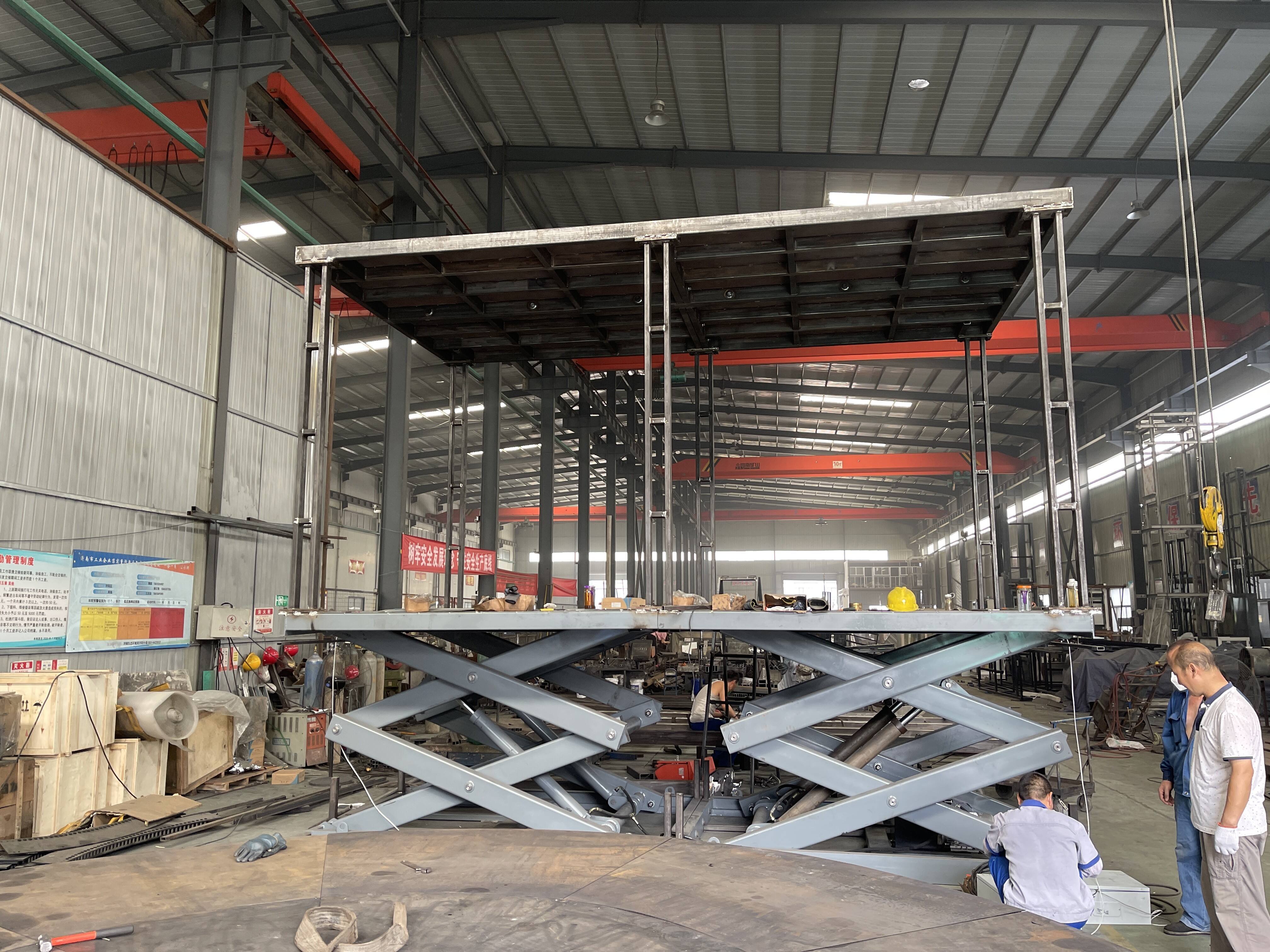 Underground Hidden underground garage Double layer scissor car lift manufacture