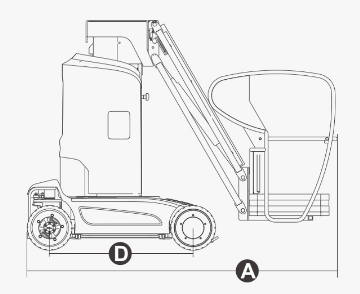 Low Price Hot Selling Mini Non-Marking Tires 200KG 12m Boom Lift Self-Propelled Vertical Mast manufacture