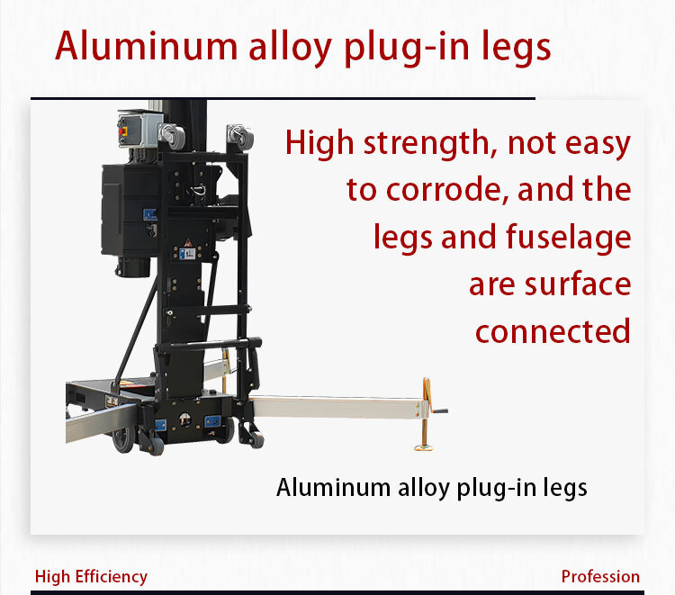 Single mast aluminum lift table self propelled work platform supplier