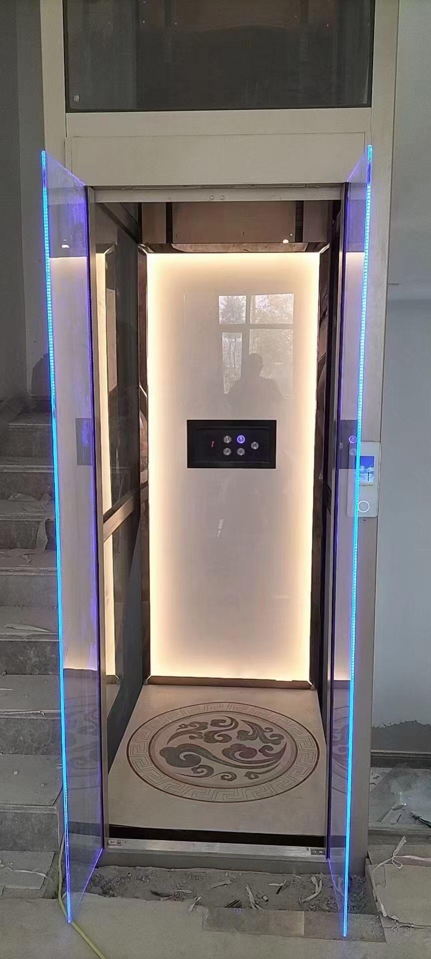 Customized Vertical 400Kg~2000Kg Indoor/Outdoor Home Mini Lift Electric Hydraulic Home Elevator details