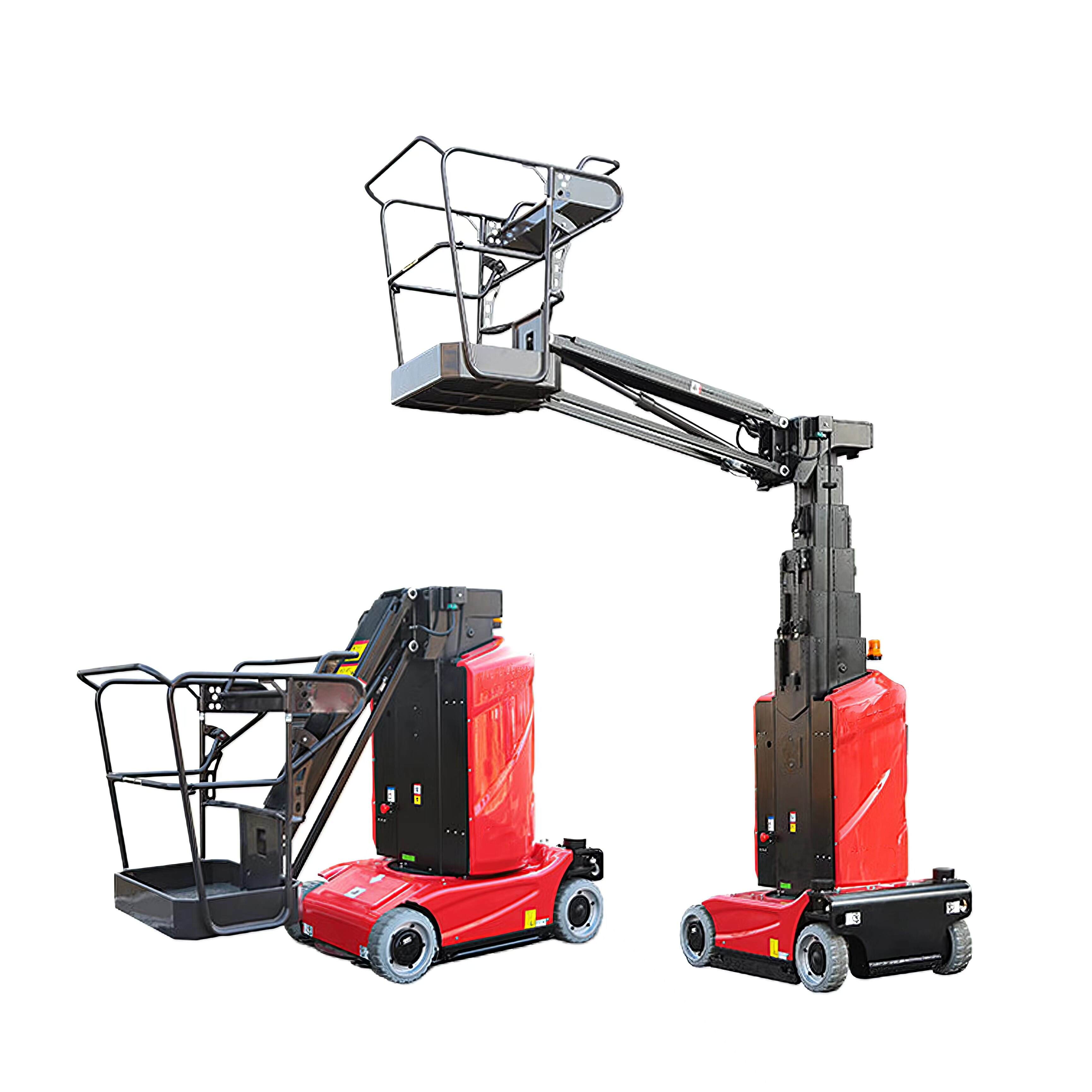 Low Price Hot Selling Mini Non-Marking Tires 200KG 12m Boom Lift Self-Propelled Vertical Mast supplier