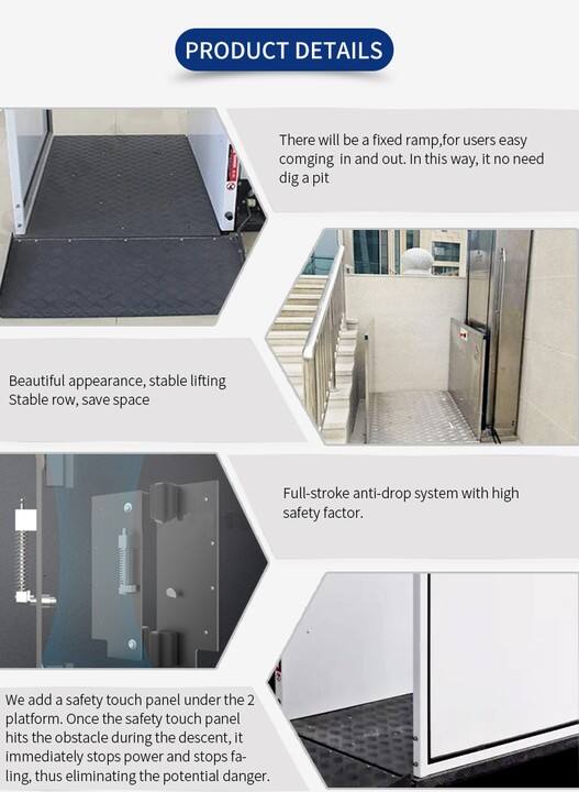 Disabled wheelchair vertical lift/Stair lift chair/Wheelchair stair lift Disabled wheelchair details