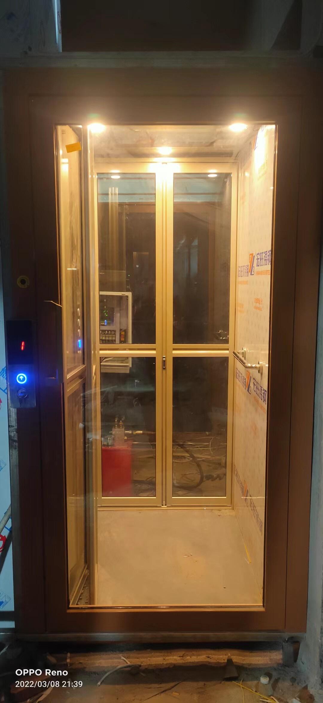 Customized Vertical 400Kg~2000Kg Indoor/Outdoor Home Mini Lift Electric Hydraulic Home Elevator details