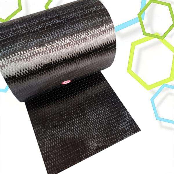 Uso de tecido de fibra de carbono não crimpado