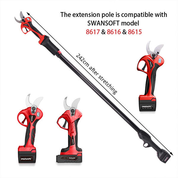 Usage of Cordless Pruning Shears with Extension Pole