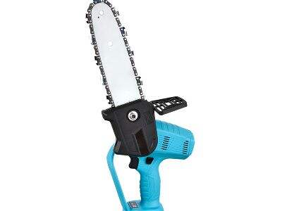 Cordless pruning saws come with accessories such as blades and protective covers.