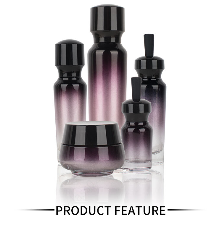 50g matte cream jar 15ml 30ml purple oil glass dropper bottle 100ml 50ml frosted glass spray bottle supplier