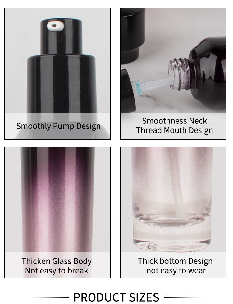 50g matte cream jar 15ml 30ml purple oil glass dropper bottle 100ml 50ml frosted glass spray bottle supplier