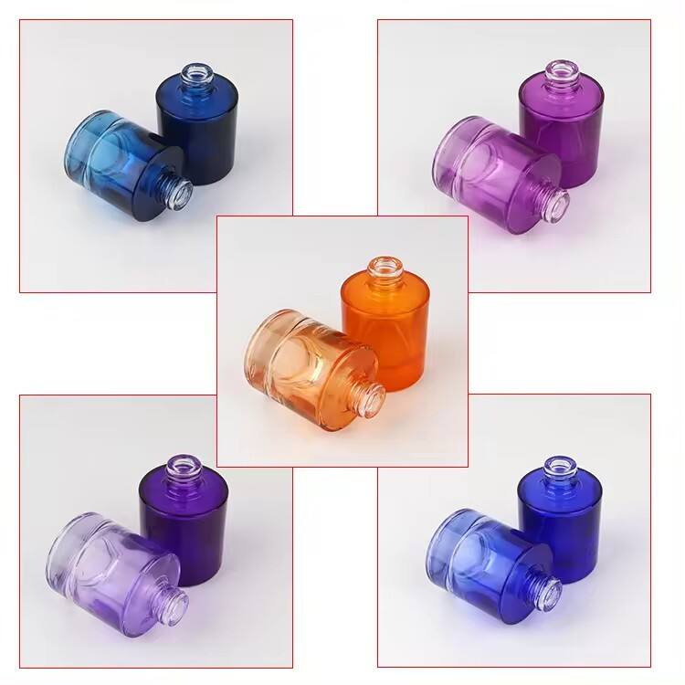 White cap Essential Oil Packaging Bottles 30ml Colorful Glass Dropper Bottle Cosmetic Glass Bottles supplier details