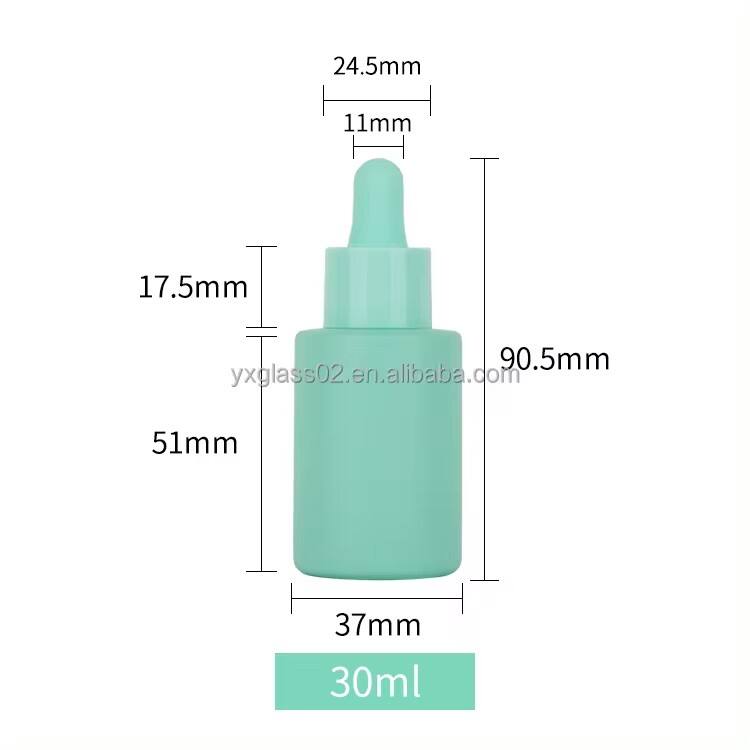 High Quality cosmetic glass bottle colorful essential oil dropper bottle frosted essential oil bottle glass dropper details