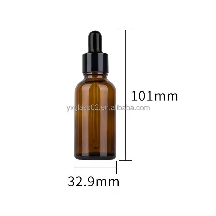 Silkscreen printing Essential Oil Packaging Bottles Green Amber Blue Glass Bottle Dropper glass Bottle manufacturer manufacture