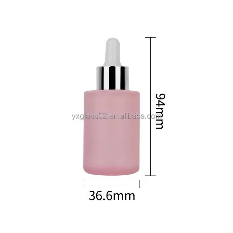 Support custom color 30ml cosmetic  glass bottle cosmetic essential oil skincare bottle perfume bottle glass dropper factory