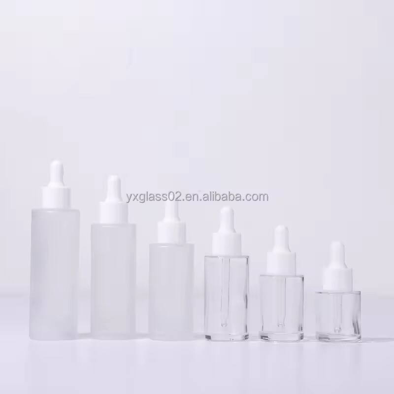 Colorful cosmetic essential oil dropper bottle frosted essential oil bottle glass dropper packaging customization factory