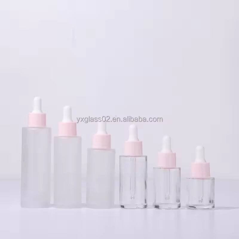 Colorful cosmetic essential oil dropper bottle frosted essential oil bottle glass dropper packaging customization factory