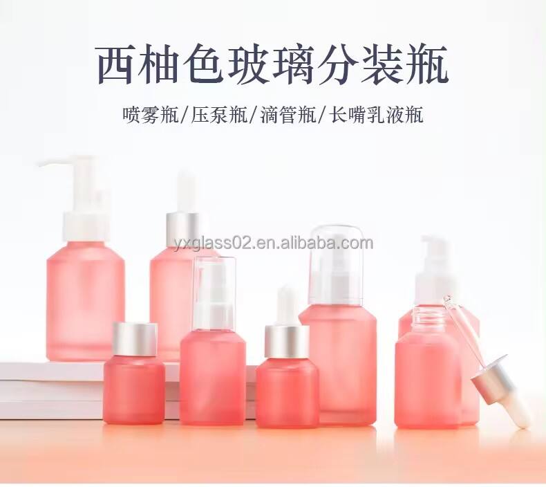 Dropper/sprayer glass container lotion toner serum inclined shoulder cosmetic skincare packaging set Manufacturer details