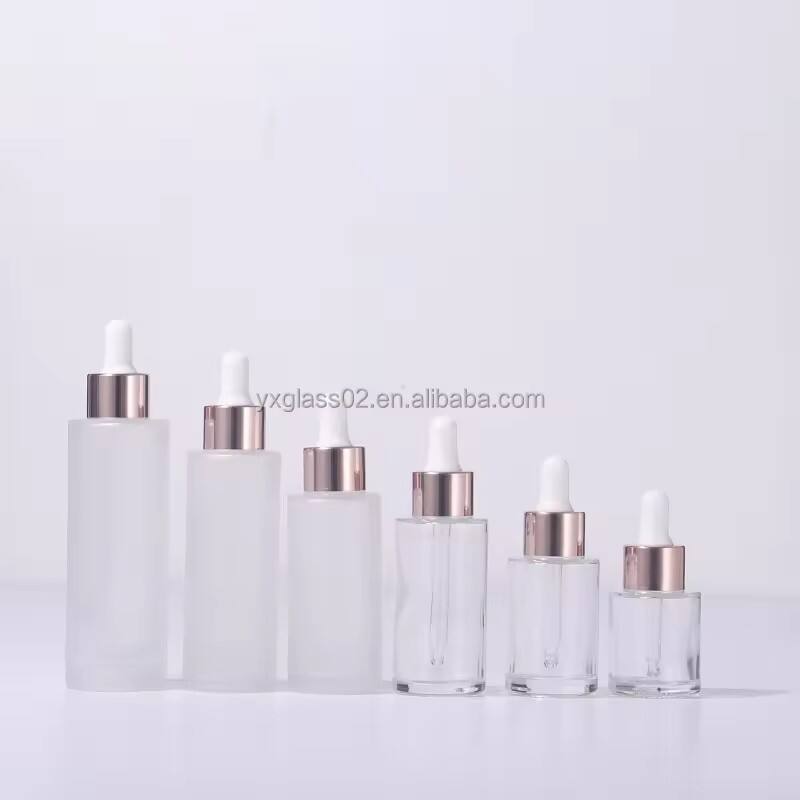 Colorful cosmetic essential oil dropper bottle frosted essential oil bottle glass dropper packaging customization factory