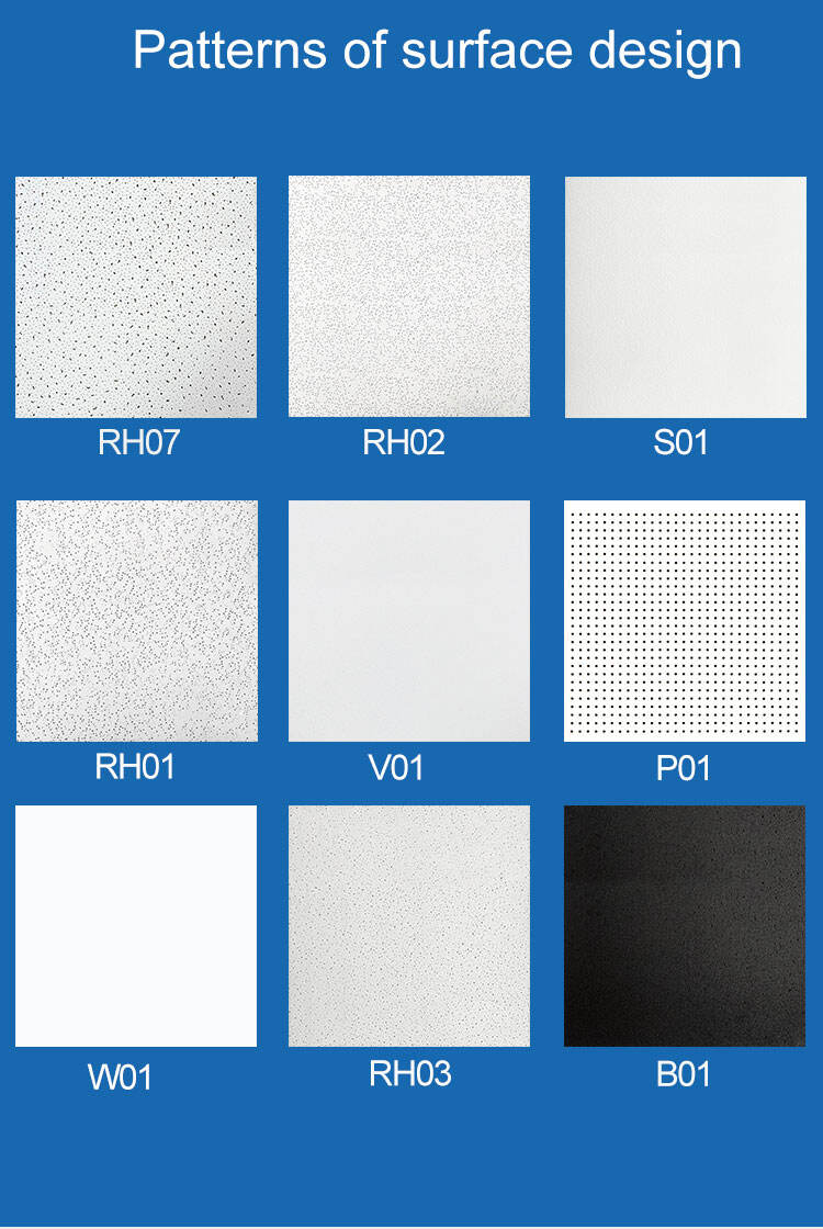 Acoustic Mineral Fiber Ceiling Tile Specially for Corridor manufacture