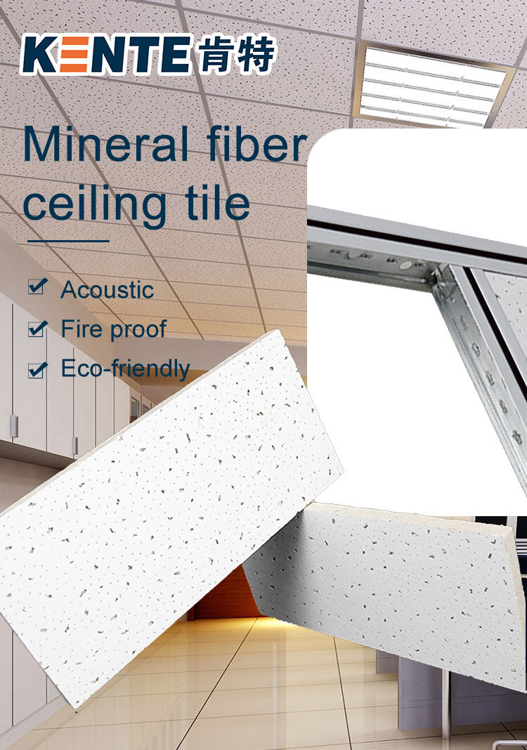 China Factory Wholesale Sound-Absorbing Tegular edge Mineral Fiber Ceiling Tile manufacture