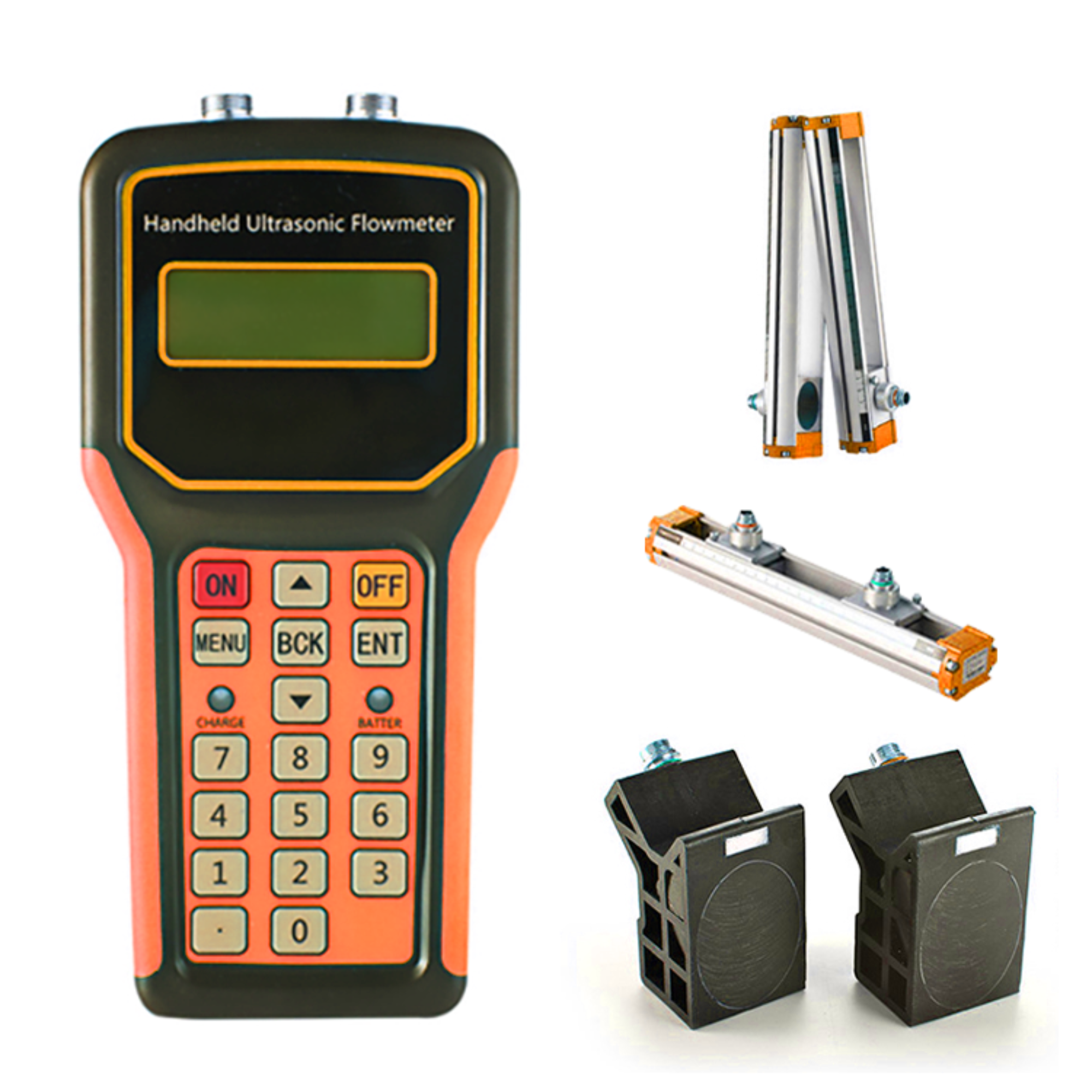 Handheld clamp-on ultrasonic flowmeter