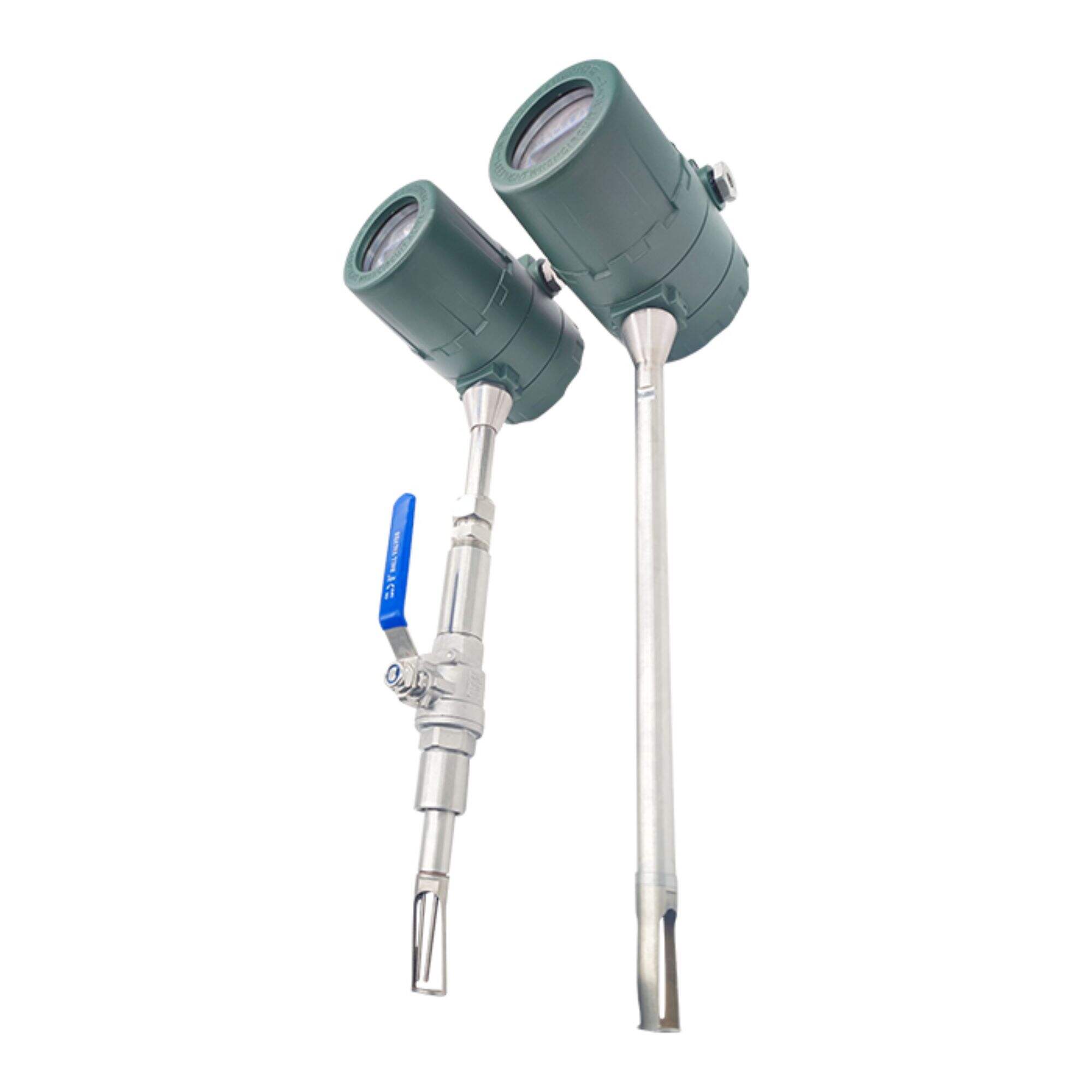 Thermal gas mass flow meter for measuring gas compressed air flow rate