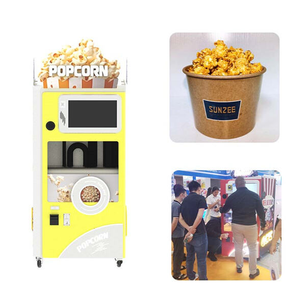 Utilizzo di una macchina per popcorn verticale