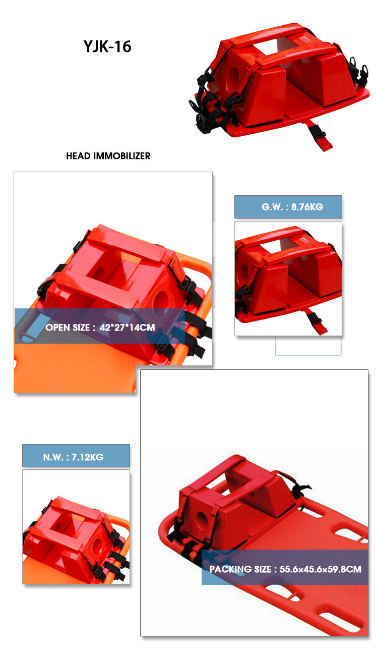 Manufacturers Price X-ray Ct Scan First Aid Device Spine Board Backboard Universal Head Immobilizer factory