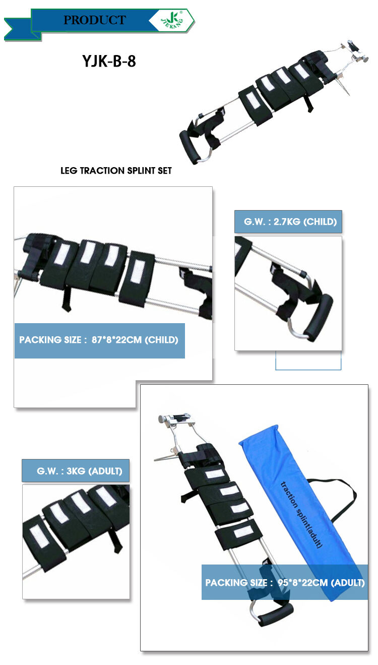 Wholesale High Quality Aluminum Alloy Medical Emergency Device Adult Leg Traction Splint supplier