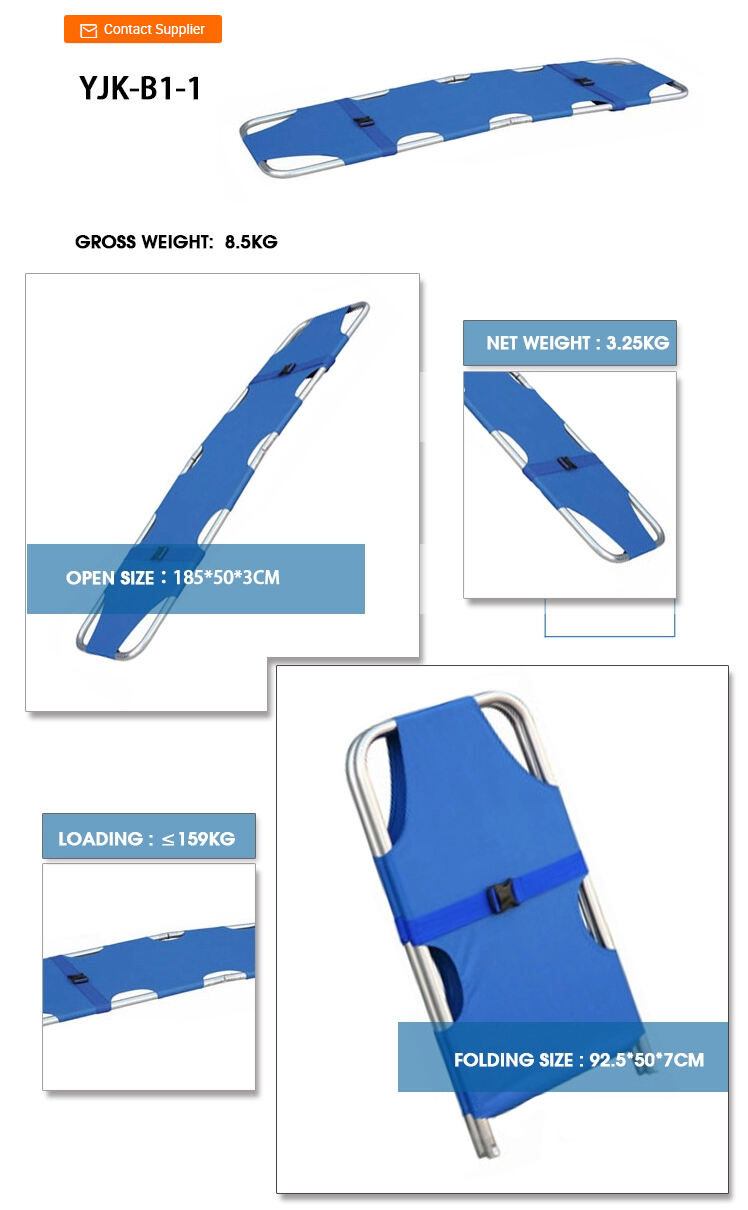 Suppliers Prices Medical First Aid Patient Transfer Aluminum Alloy Folding Stretcher manufacture