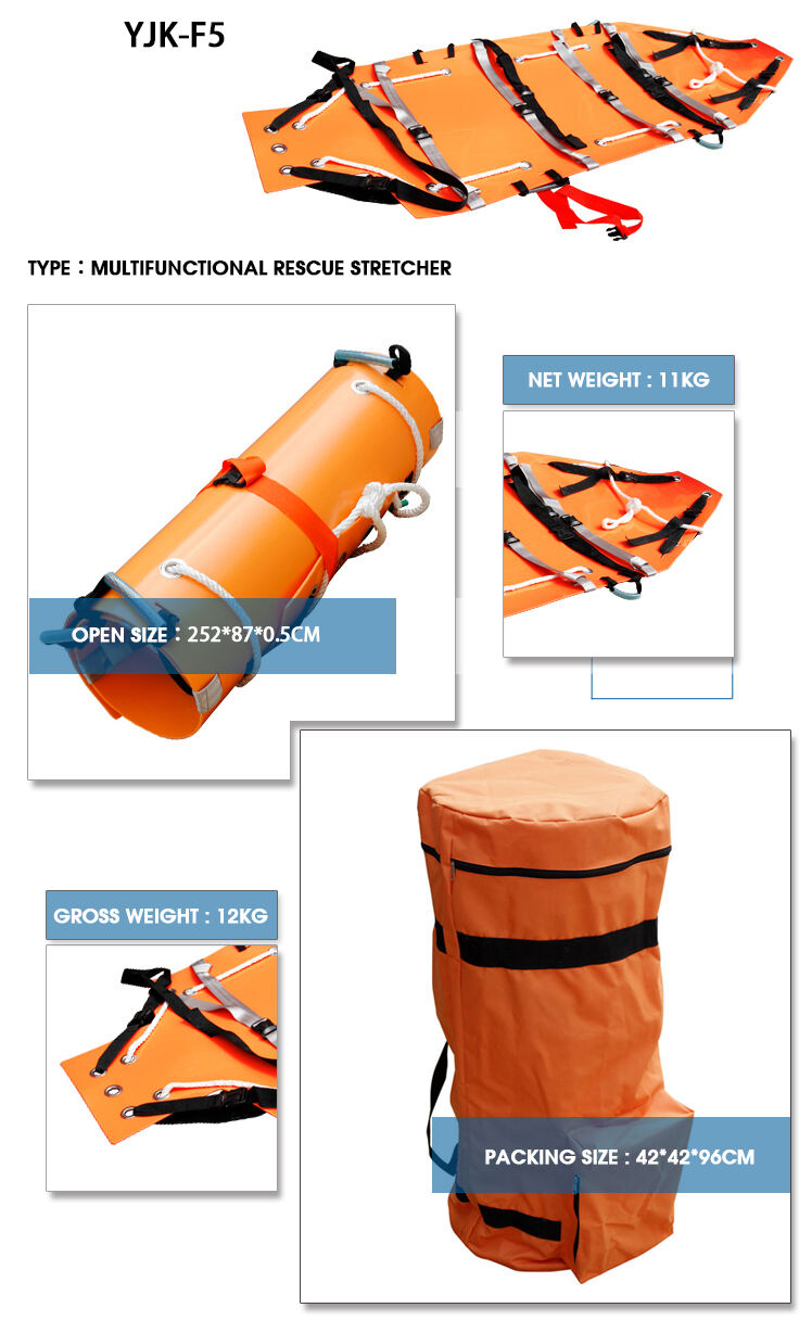 Wholesale Soft Plastic Eva Hospital Patient Transport Folding Multifunctional Rescue Stretcher supplier