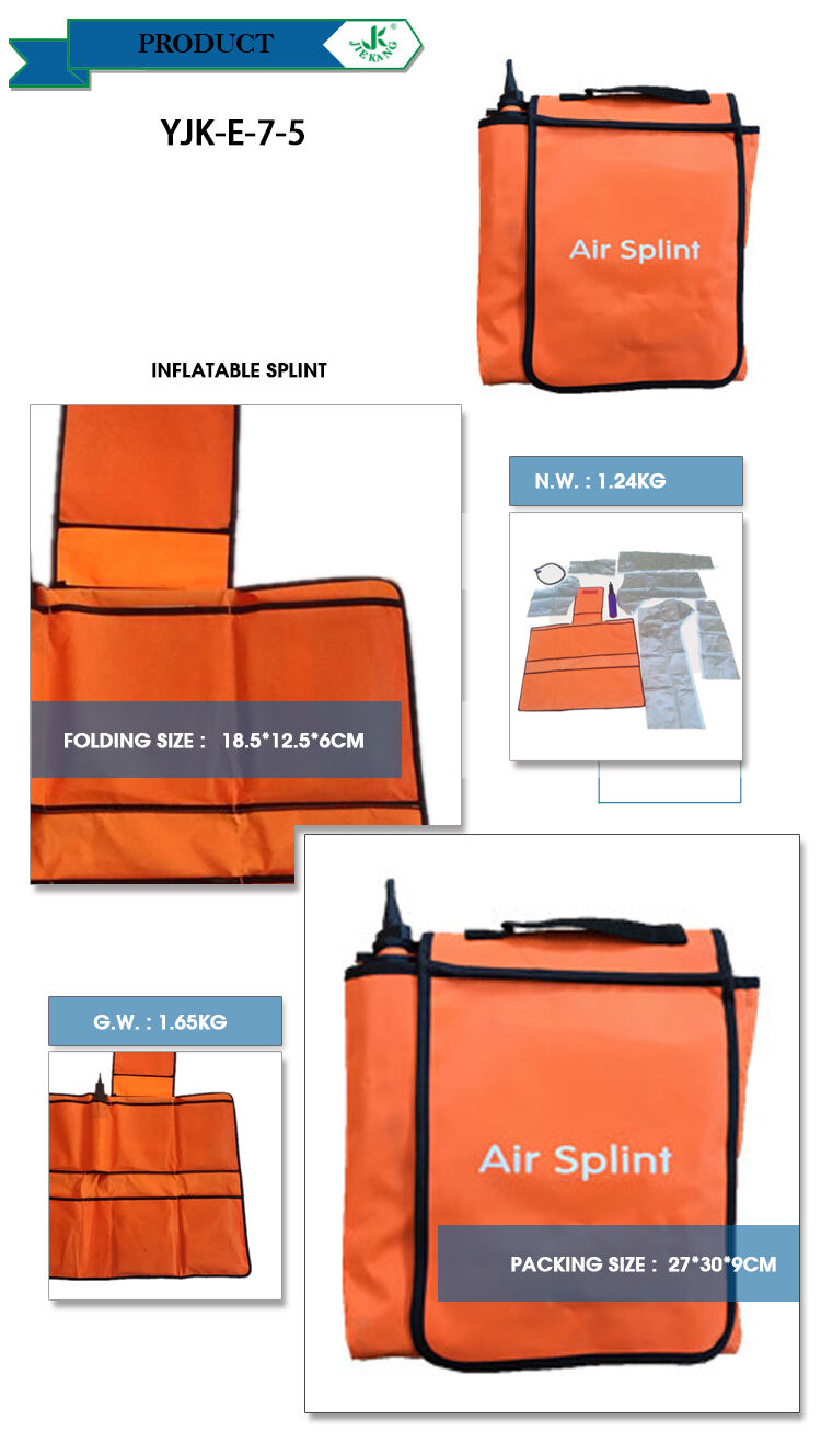 Wholesale High Quality Medical First Aid Inflatable Plastic Rescue Vacuum Splint Kit For Sale supplier