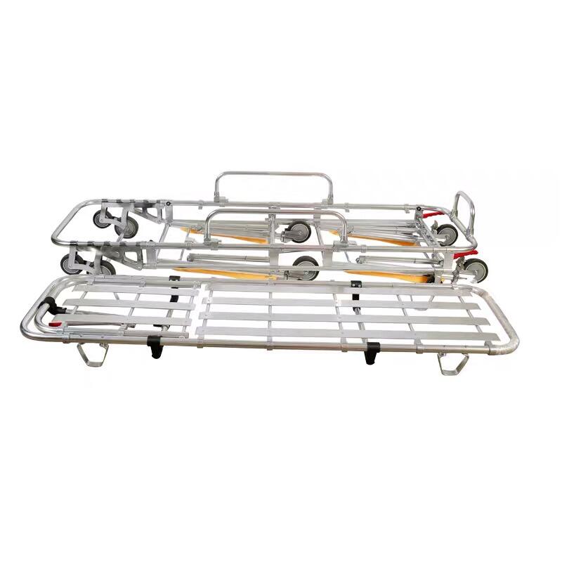 Hot Sale Hospital Rescue Professional Automatic Loading Folding Ambulance Stretcher With Wheels factory