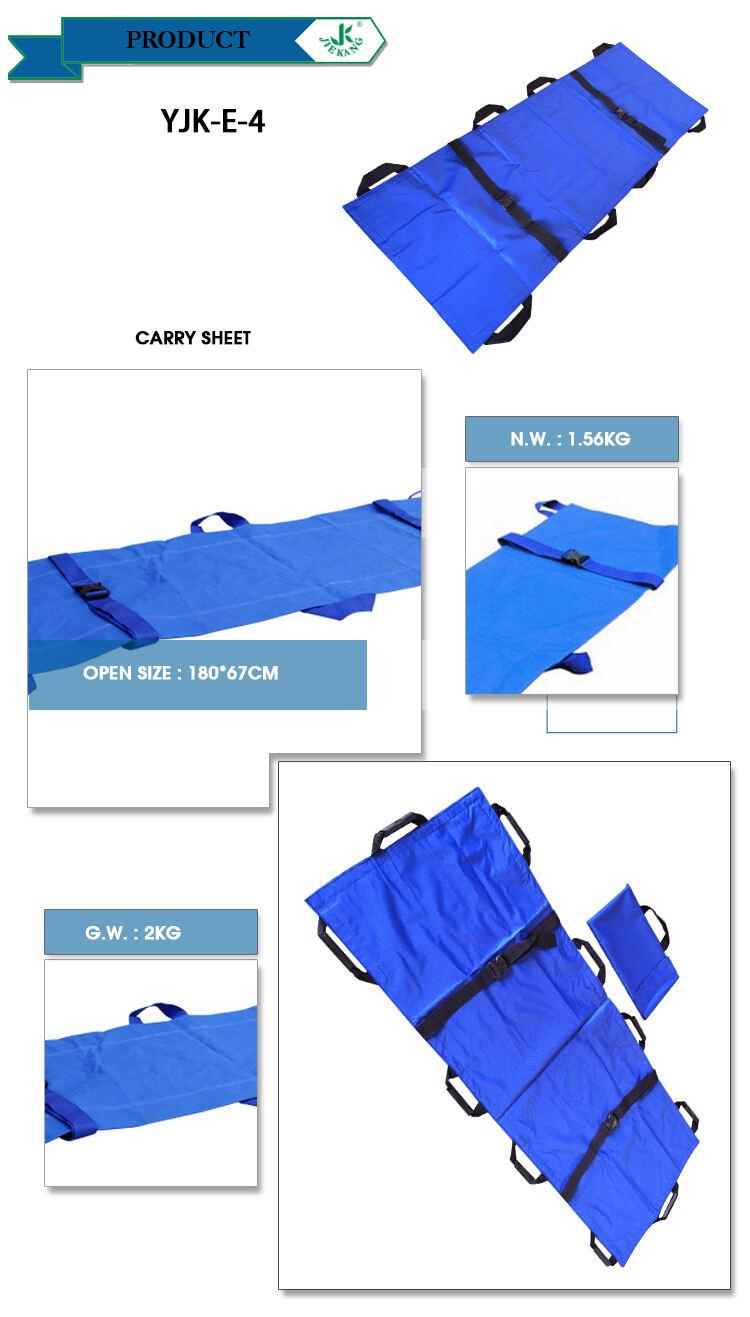 Professional Lightweight Hospital Medical Soft Carry Sheet Stretcher With Carrying Bag supplier