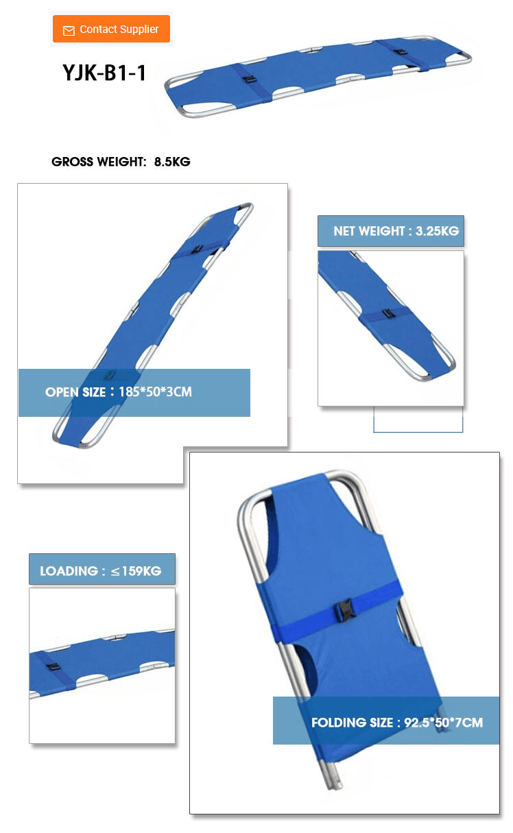 Promotion Price Light Weight Hospital Medical Emergency Patient Transfer Folding Stretcher details