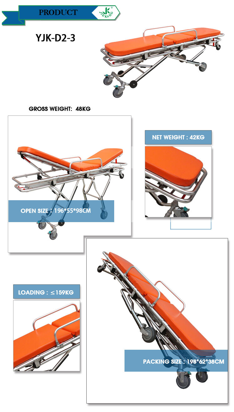 Hospital Emergency Equipment Multifunctional Automatic Loading Ambulance Stretcher For Sale manufacture