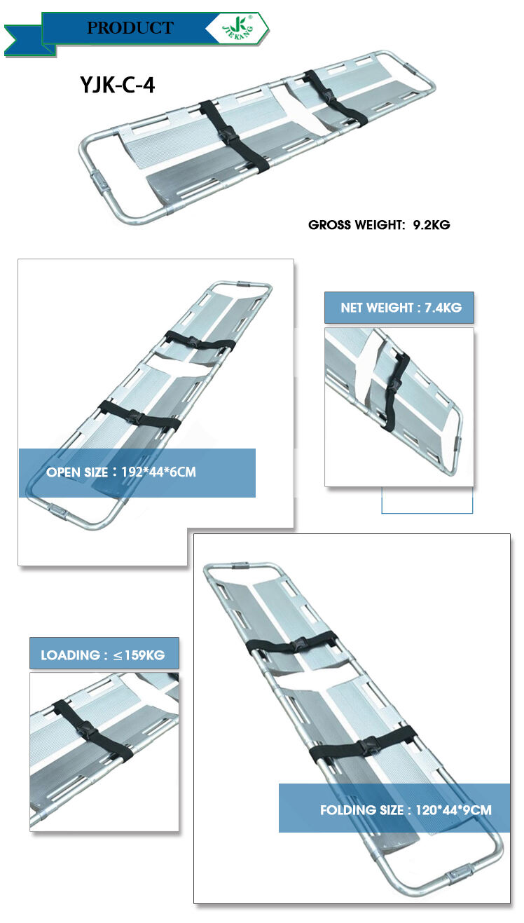 Hot Sale Outdoor Mountain Medical Emergency Rescue Aluminum Alloy Scoop Stretcher manufacture