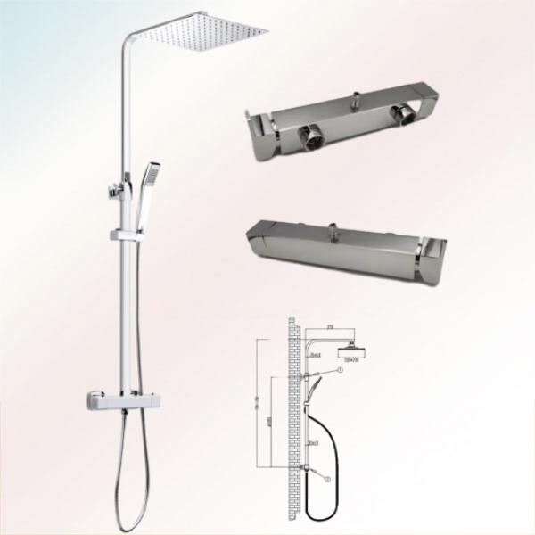 Upgrade your daily shower routine with the convenience of a thermostatic rain shower system
