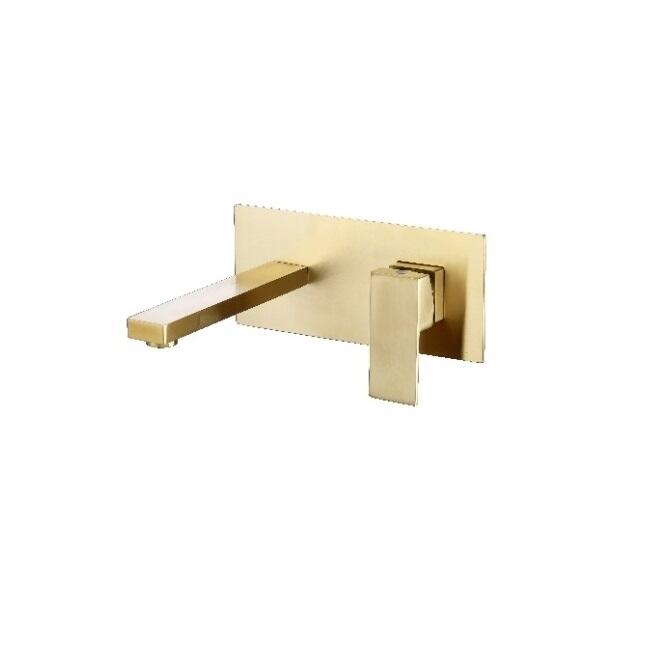 Hot Sale  PVD Brushed gold Matte Black  Chromed finish brass  Concealed  Hot and Cold   Basin faucet Mixer tap manufacture