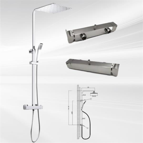 Enjoying precise temperature control with an exposed thermostatic shower system