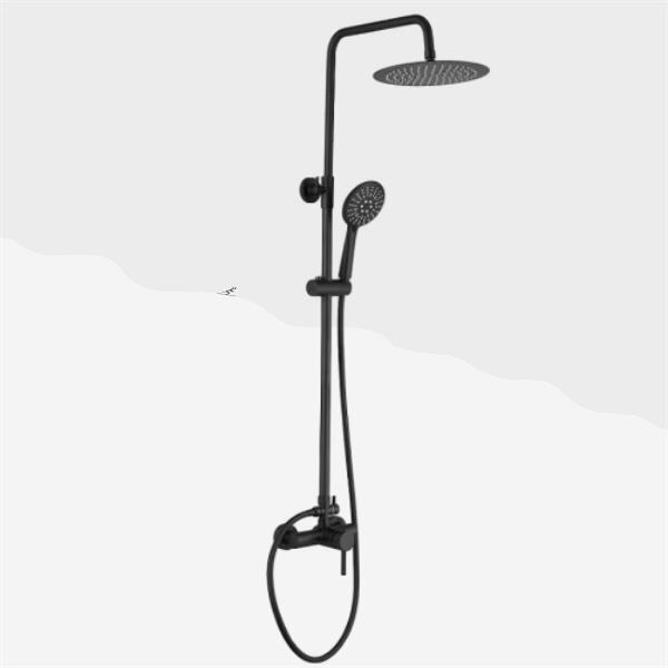 Enhance your daily shower routine with the practicality and modern design of an exposed shower set with a handshower.