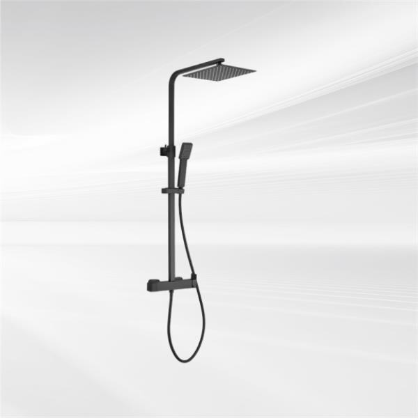 Black finish adds a touch of sophistication to your shower