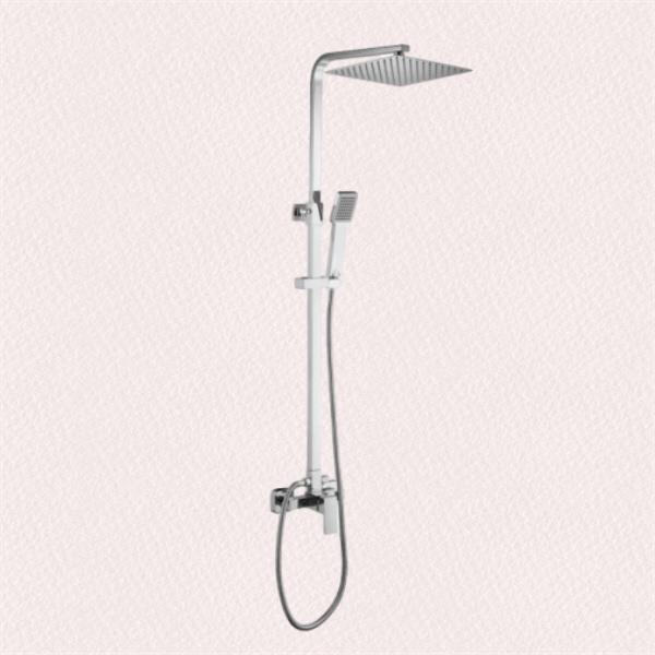 Say goodbye to temperature fluctuations with a brushed nickel thermostatic shower