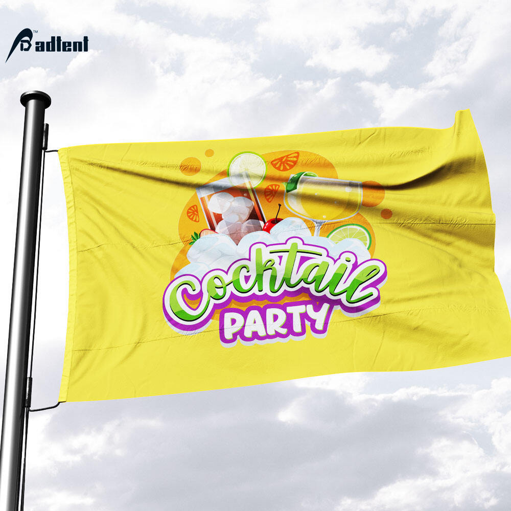 Factory Wholesale Custom Made Promotion Flags Eyelets Banners with Logo Custom Print Advertising Flag